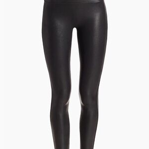 SPANX Black High-Waisted Faux Leather Leggings